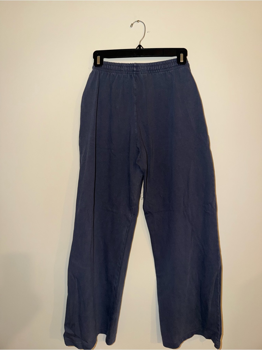 Brandy Melville Navy Blue Wide-Leg Drawstring Sweatpants - Picture 2 of 3